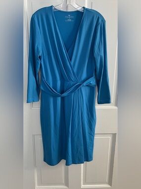 Talbots blue knit dress size M